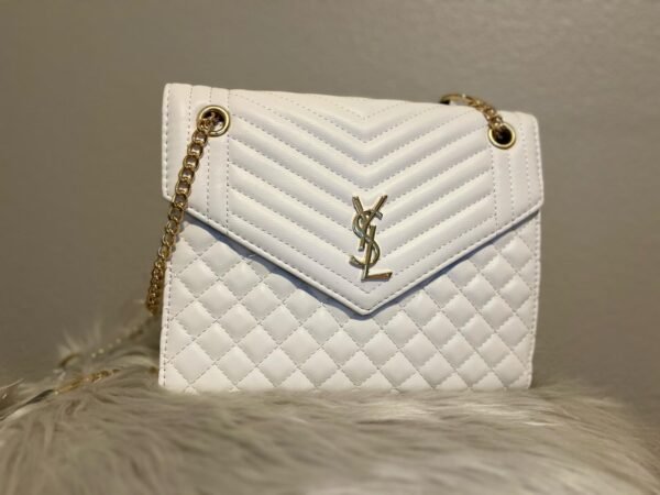 Saint Laurent Envelope Cross Body (White)