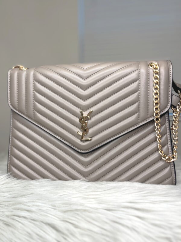 Saint Laurent Envelope Cross body Bag (Grey)